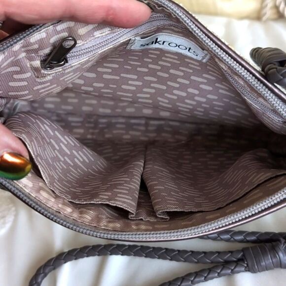 Sakroots Mini Campus One World Brown Faux Leather Convertible Straps/ Cr… - Picture 6 of 14